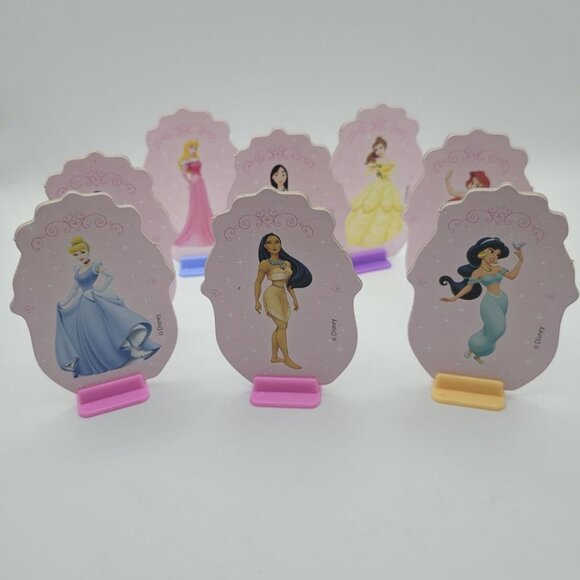 Disney Monopoly Junior Princess Replacement Pieces Tokens Cupcake Topper 8 Piece - Picture 7 of 7